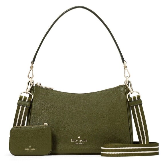 New Kate Spade Rosie Shoulder Bag Pebbled Leather Enchanted Green - Picture 1 of 5